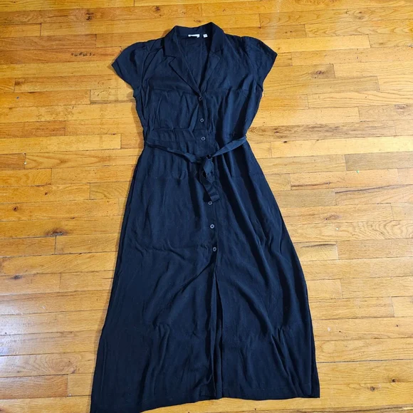 Aritzia Wilfred Black Midi Dress Size Small - Picture 1 of 8